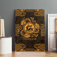 Personalized Carmarthenshire Sir Gaerfyrddin Canvas Wall Art Gold Deer Stag Celtic-inspired - Wonder Print Shop