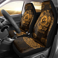 Personalized Carmarthenshire Sir Gaerfyrddin Car Seat Cover Gold Deer Stag Celtic-inspired - Wonder Print Shop