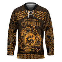 Personalized Carmarthenshire Sir Gaerfyrddin Hockey Jersey Gold Deer Stag Celtic-inspired - Wonder Print Shop