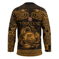 Personalized Carmarthenshire Sir Gaerfyrddin Hockey Jersey Gold Deer Stag Celtic-inspired - Wonder Print Shop