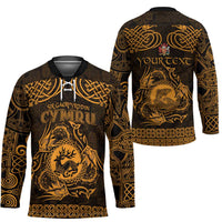 Personalized Carmarthenshire Sir Gaerfyrddin Hockey Jersey Gold Deer Stag Celtic-inspired - Wonder Print Shop