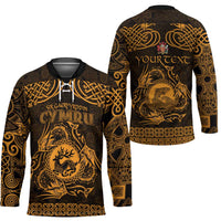 Personalized Carmarthenshire Sir Gaerfyrddin Hockey Jersey Gold Deer Stag Celtic-inspired - Wonder Print Shop