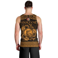 Personalized Carmarthenshire Sir Gaerfyrddin Men Tank Top Gold Deer Stag Celtic-inspired - Wonder Print Shop