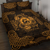 Personalized Carmarthenshire Sir Gaerfyrddin Quilt Bed Set Gold Deer Stag Celtic-inspired - Wonder Print Shop