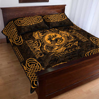 Personalized Carmarthenshire Sir Gaerfyrddin Quilt Bed Set Gold Deer Stag Celtic-inspired - Wonder Print Shop
