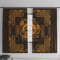 Personalized Carmarthenshire Sir Gaerfyrddin Window Curtain Gold Deer Stag Celtic-inspired - Wonder Print Shop