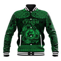 Personalized Carmarthenshire Sir Gaerfyrddin Baseball Jacket Green Deer Stag Celtic-inspired - Wonder Print Shop