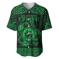 Personalized Carmarthenshire Sir Gaerfyrddin Baseball Jersey Green Deer Stag Celtic-inspired - Wonder Print Shop