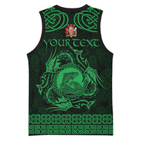 Personalized Carmarthenshire Sir Gaerfyrddin Basketball Jersey Green Deer Stag Celtic-inspired - Wonder Print Shop
