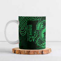 Personalized Carmarthenshire Sir Gaerfyrddin Ceramic Mug Green Deer Stag Celtic-inspired - Wonder Print Shop