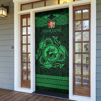 Personalized Carmarthenshire Sir Gaerfyrddin Door Cover Green Deer Stag Celtic-inspired - Wonder Print Shop