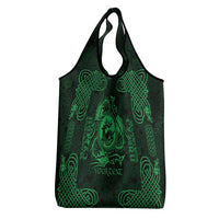 Personalized Carmarthenshire Sir Gaerfyrddin Grocery Bag Green Deer Stag Celtic-inspired - Wonder Print Shop