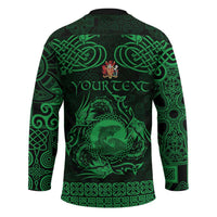 Personalized Carmarthenshire Sir Gaerfyrddin Hockey Jersey Green Deer Stag Celtic-inspired - Wonder Print Shop
