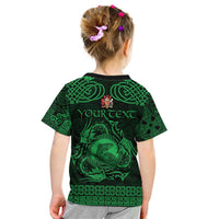 Personalized Carmarthenshire Sir Gaerfyrddin Kid T Shirt Green Deer Stag Celtic-inspired - Wonder Print Shop