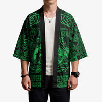 Personalized Carmarthenshire Sir Gaerfyrddin Kimono Green Deer Stag Celtic-inspired - Wonder Print Shop