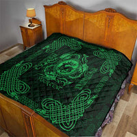 Personalized Carmarthenshire Sir Gaerfyrddin Quilt Green Deer Stag Celtic-inspired - Wonder Print Shop