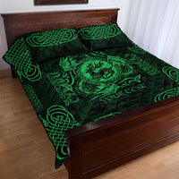 Personalized Carmarthenshire Sir Gaerfyrddin Quilt Bed Set Green Deer Stag Celtic-inspired - Wonder Print Shop