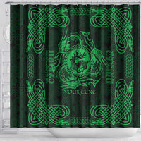 Personalized Carmarthenshire Sir Gaerfyrddin Shower Curtain Green Deer Stag Celtic-inspired - Wonder Print Shop