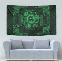 Personalized Carmarthenshire Sir Gaerfyrddin Tapestry Green Deer Stag Celtic-inspired - Wonder Print Shop