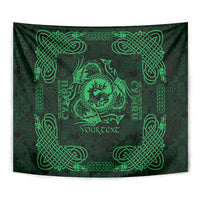Personalized Carmarthenshire Sir Gaerfyrddin Tapestry Green Deer Stag Celtic-inspired - Wonder Print Shop
