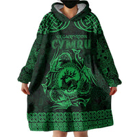 Personalized Carmarthenshire Sir Gaerfyrddin Wearable Blanket Hoodie Green Deer Stag Celtic-inspired - Wonder Print Shop