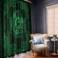 Personalized Carmarthenshire Sir Gaerfyrddin Window Curtain Green Deer Stag Celtic-inspired - Wonder Print Shop