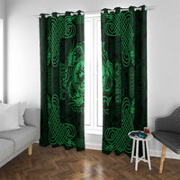 Personalized Carmarthenshire Sir Gaerfyrddin Window Curtain Green Deer Stag Celtic-inspired - Wonder Print Shop
