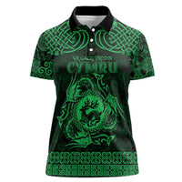 Personalized Carmarthenshire Sir Gaerfyrddin Women Polo Shirt Green Deer Stag Celtic-inspired - Wonder Print Shop