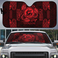 Personalized Carmarthenshire Sir Gaerfyrddin Auto Sun Shade Red Deer Stag Celtic-inspired - Wonder Print Shop