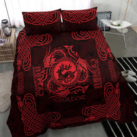 Personalized Carmarthenshire Sir Gaerfyrddin Bedding Set Red Deer Stag Celtic-inspired - Wonder Print Shop