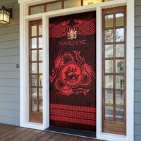 Personalized Carmarthenshire Sir Gaerfyrddin Door Cover Red Deer Stag Celtic-inspired - Wonder Print Shop