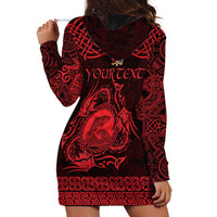 Personalized Carmarthenshire Sir Gaerfyrddin Hoodie Dress Red Deer Stag Celtic-inspired - Wonder Print Shop