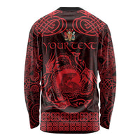 Personalized Carmarthenshire Sir Gaerfyrddin Long Sleeve Shirt Red Deer Stag Celtic-inspired - Wonder Print Shop