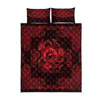 Personalized Carmarthenshire Sir Gaerfyrddin Quilt Bed Set Red Deer Stag Celtic-inspired - Wonder Print Shop