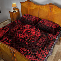 Personalized Carmarthenshire Sir Gaerfyrddin Quilt Bed Set Red Deer Stag Celtic-inspired - Wonder Print Shop