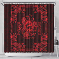 Personalized Carmarthenshire Sir Gaerfyrddin Shower Curtain Red Deer Stag Celtic-inspired - Wonder Print Shop