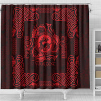 Personalized Carmarthenshire Sir Gaerfyrddin Shower Curtain Red Deer Stag Celtic-inspired - Wonder Print Shop