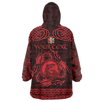 Personalized Carmarthenshire Sir Gaerfyrddin Wearable Blanket Hoodie Red Deer Stag Celtic-inspired - Wonder Print Shop
