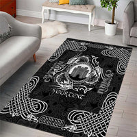 Personalized Denbighshire Sir Ddinbych Area Rug Black Gatehouse Denbigh Castle Celtic-inspired - Wonder Print Shop