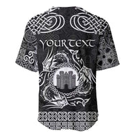 Personalized Denbighshire Sir Ddinbych Baseball Jersey Black Gatehouse Denbigh Castle Celtic-inspired - Wonder Print Shop