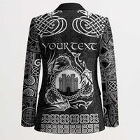 Personalized Denbighshire Sir Ddinbych Blazer Black Gatehouse Denbigh Castle Celtic-inspired - Wonder Print Shop
