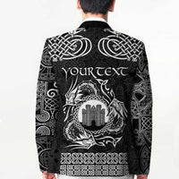 Personalized Denbighshire Sir Ddinbych Blazer Black Gatehouse Denbigh Castle Celtic-inspired - Wonder Print Shop