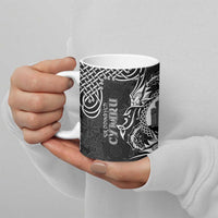 Personalized Denbighshire Sir Ddinbych Ceramic Mug Black Gatehouse Denbigh Castle Celtic-inspired - Wonder Print Shop