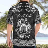 Personalized Denbighshire Sir Ddinbych Hawaiian Shirt Black Gatehouse Denbigh Castle Celtic-inspired - Wonder Print Shop