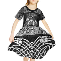 Personalized Denbighshire Sir Ddinbych Kid Short Sleeve Dress Black Gatehouse Denbigh Castle Celtic-inspired - Wonder Print Shop