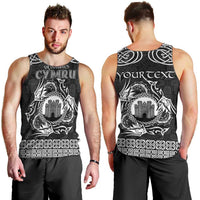 Personalized Denbighshire Sir Ddinbych Men Tank Top Black Gatehouse Denbigh Castle Celtic-inspired - Wonder Print Shop