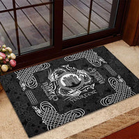 Personalized Denbighshire Sir Ddinbych Rubber Doormat Black Gatehouse Denbigh Castle Celtic-inspired - Wonder Print Shop