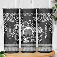 Personalized Denbighshire Sir Ddinbych Skinny Tumbler Black Gatehouse Denbigh Castle Celtic-inspired - Wonder Print Shop