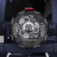 Personalized Denbighshire Sir Ddinbych Spare Tire Cover Black Gatehouse Denbigh Castle Celtic-inspired - Wonder Print Shop