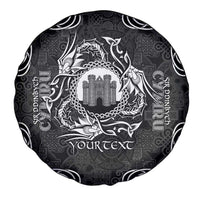 Personalized Denbighshire Sir Ddinbych Spare Tire Cover Black Gatehouse Denbigh Castle Celtic-inspired - Wonder Print Shop